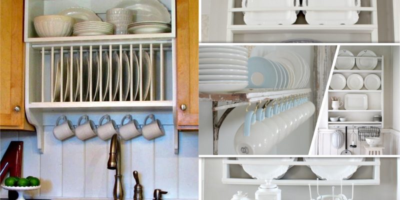 Uncomplicated plate racks ideas to stack your plates 2