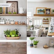 Utilitarian contemporary kitchen floating shelves ideas for best additional storage 2