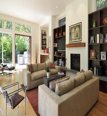 Warm and varied earth tone Perfectly Blending Living Room Ideas With Earth-Tone Style