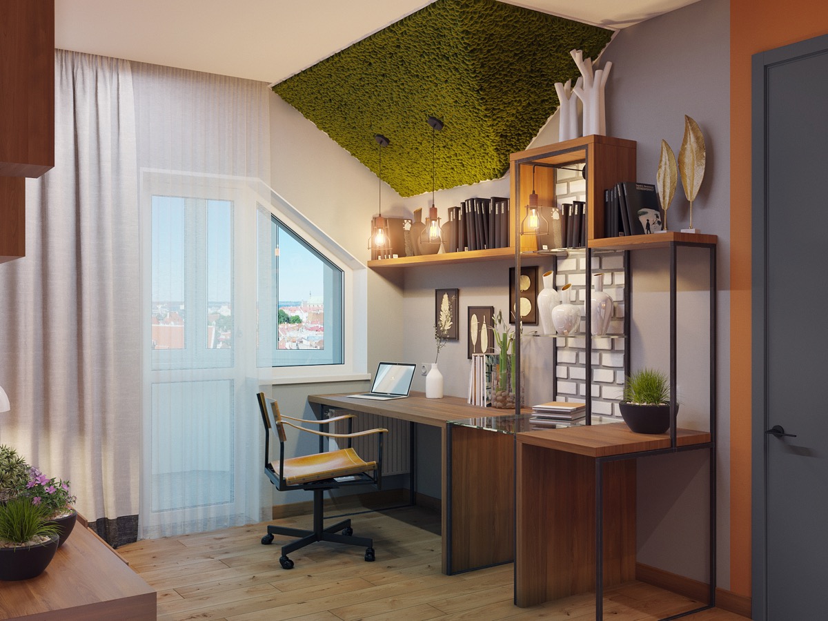 Ceiling-lighting-for-industrial-home-office