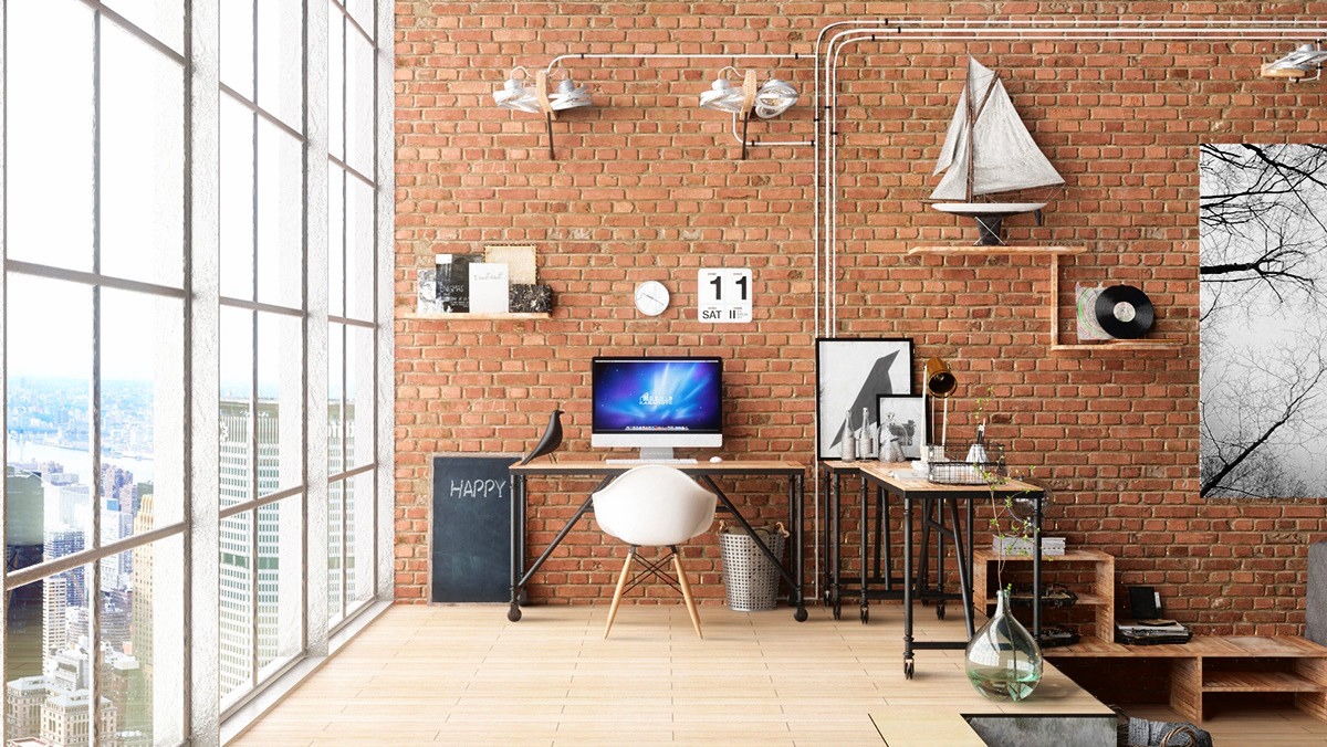 Industrial-style-home-office