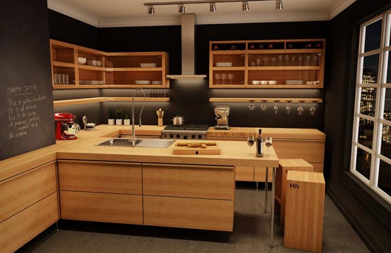 Modern-wood-kitchen