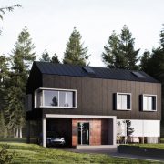 Wood-and-plaster-in-forest-exterior-home-design-ideas