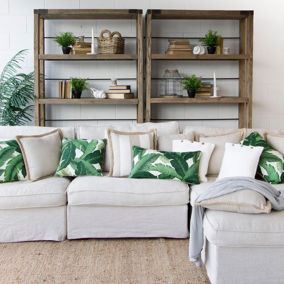 07-mix-usual-pillows-and-tropical-print-ones-to-add-summer-cheer-to-your-living-room