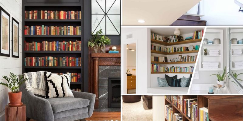 30 built-in shelves ideas for your small home decoration 2