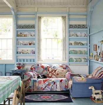 Gorgeous Blue Color Plate Racks Ideas That Give You A Calming And Noble Feeling