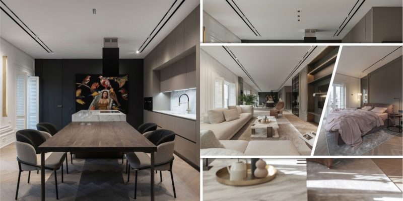 Apartment interior design for a single women with full of coziness and tender2