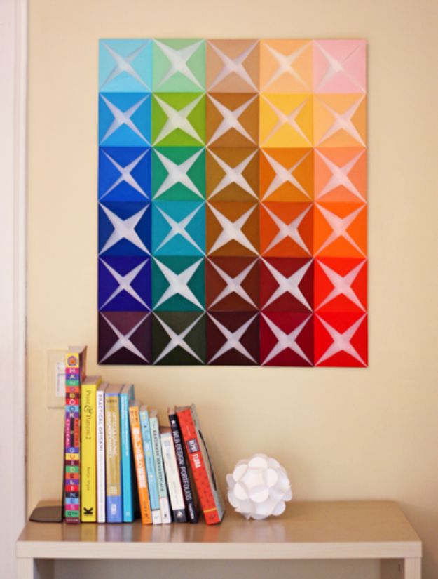 Diy-wall-art-from-folded-paper