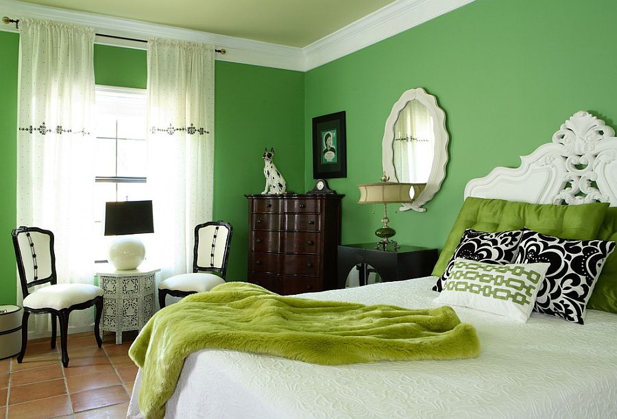 Eclectic-budget-bedroom-design-with-loads-of-green