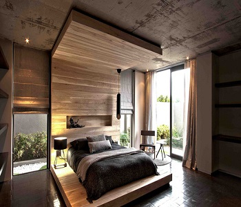 Earthy Interior Decor Of Wooden Bedroom To Envy In Every Angel