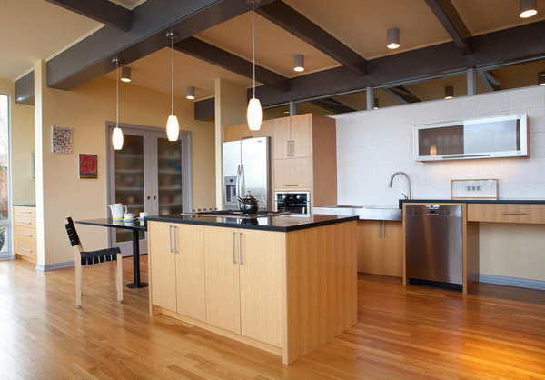 Kitchen with maximum knee space