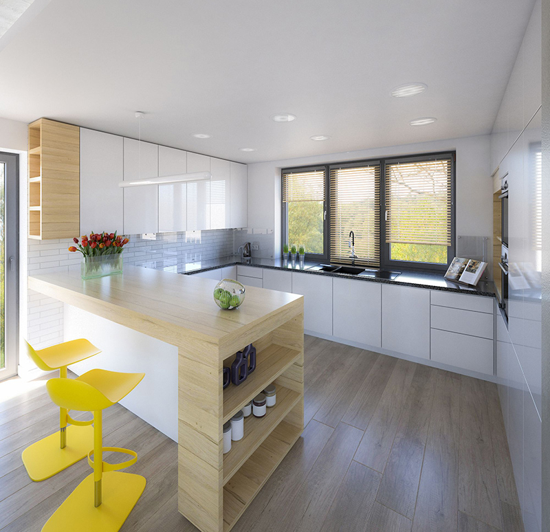 Masculine kitchen with unexpected touches
