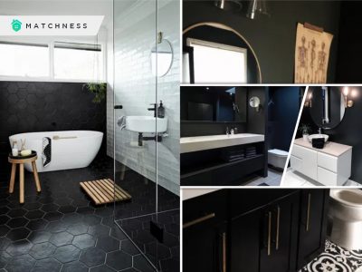 Matt black color finish for your bathroom decor 5
