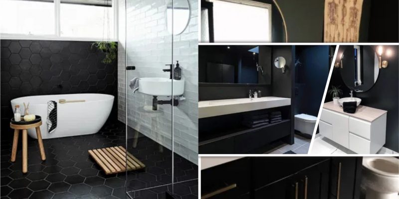 Matt black color finish for your bathroom decor 5