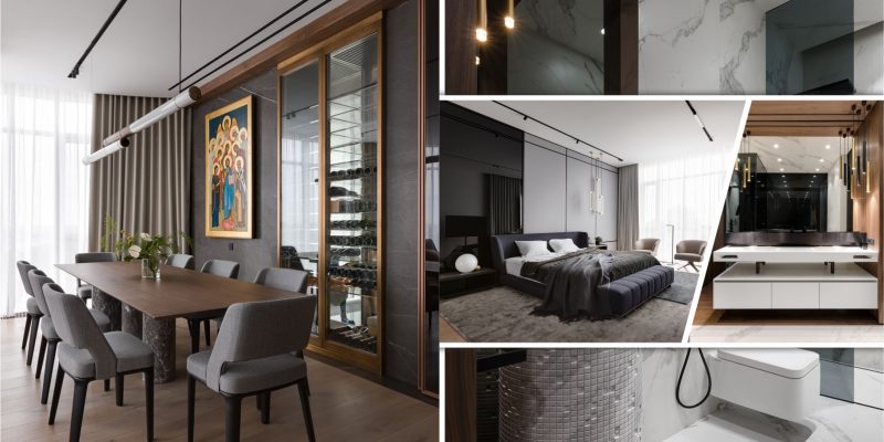 Modern and chic family apartment interior design with a cool kid’s room 2