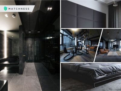 Picturesque apartment design with dark masculine interior 2