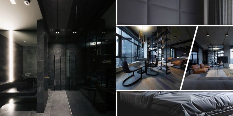 Picturesque apartment design with dark masculine interior 2