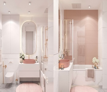 Lovable Pink Minimalist Bathroom Ideas As Your Best Intimate Space