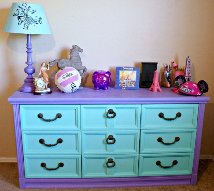 Purple-and-mint-chalkpaint-drawers