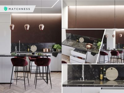 Splendid kitchen interior with warm mood for cozy evenings 2