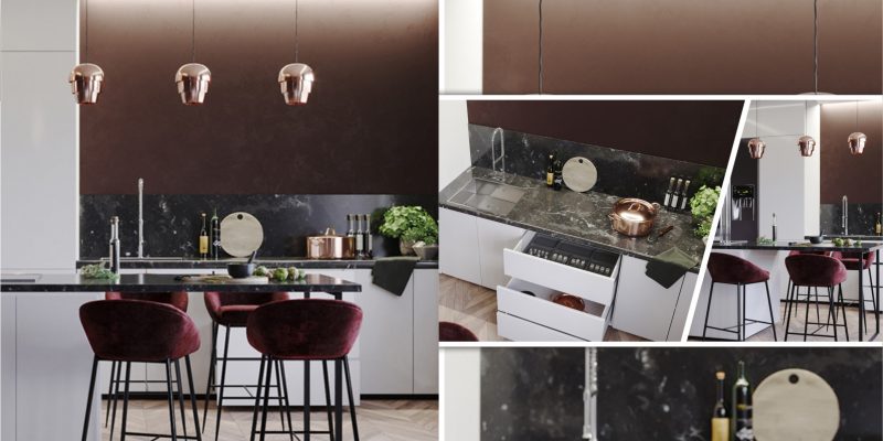Splendid kitchen interior with warm mood for cozy evenings 2