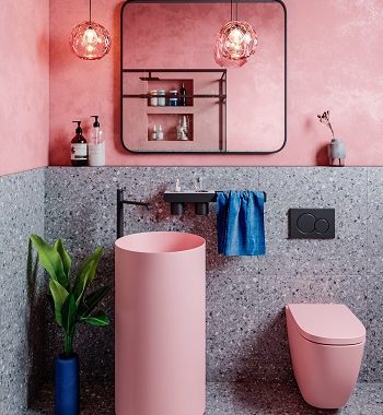 Lovable Pink Minimalist Bathroom Ideas As Your Best Intimate Space