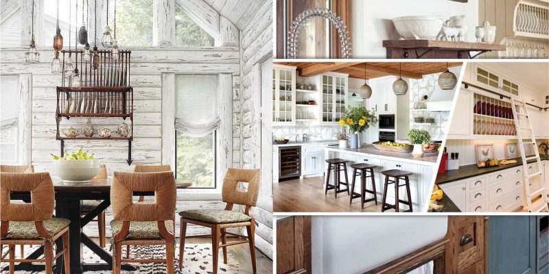 Trendy-decorative ways to add a plate rack in your kitchen 2