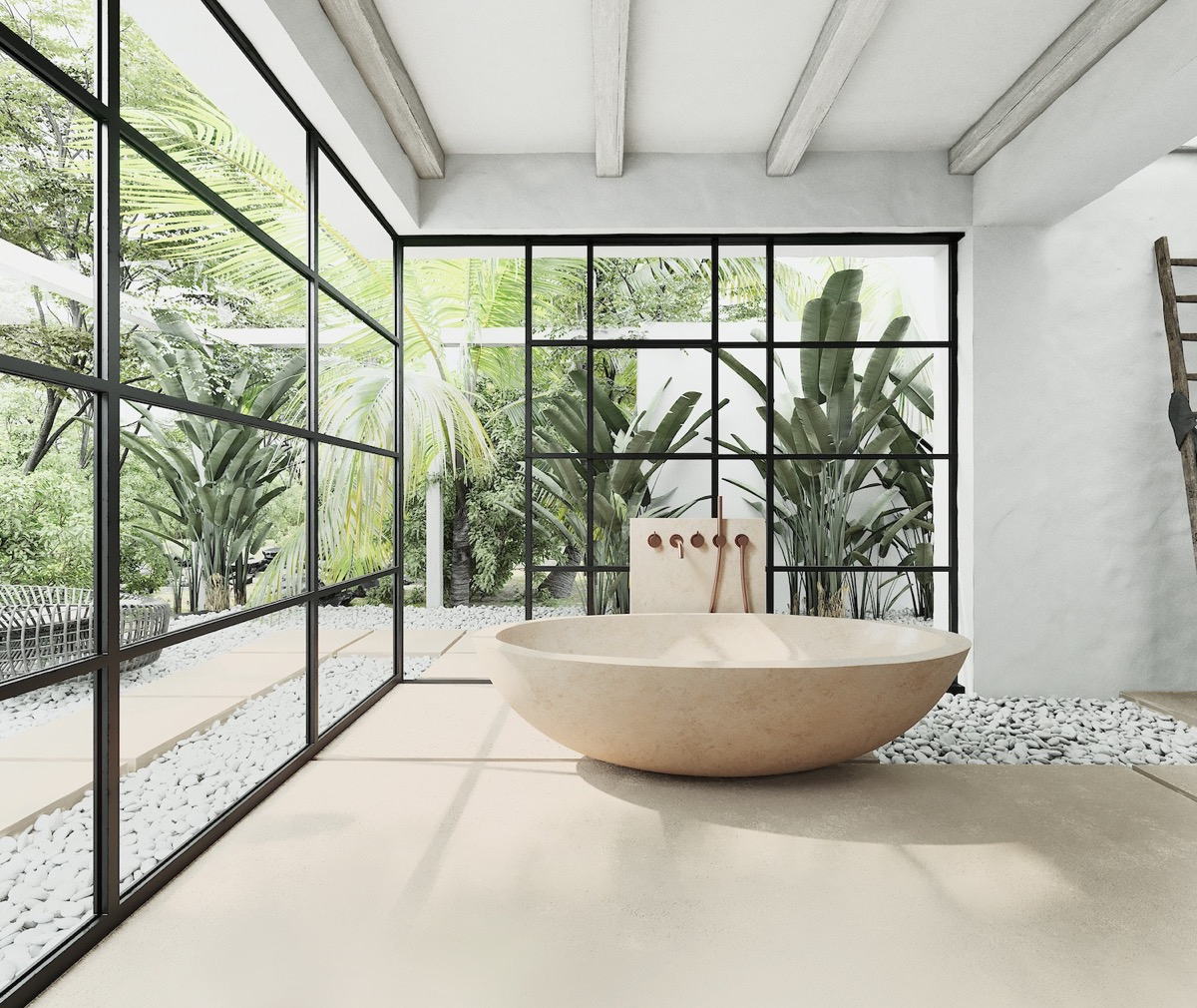 Vast bathroom design with naturally inspired adventure for a serenity atmosphere 3