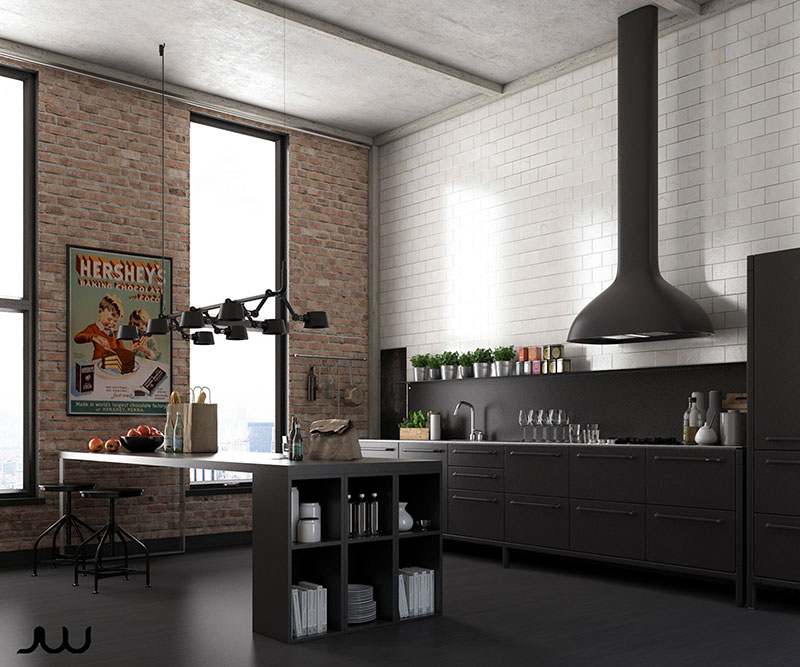 Kitchen with an industrial touch