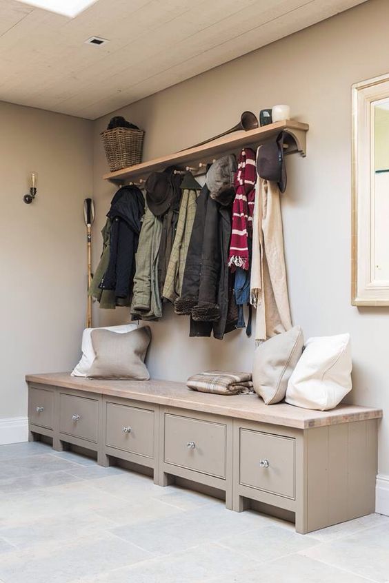 15-a-rustic-bench-with-a-top-of-reclaimed-wood-and-drawers-with-knobs-is-a-cool-idea-for-a-rustic-space