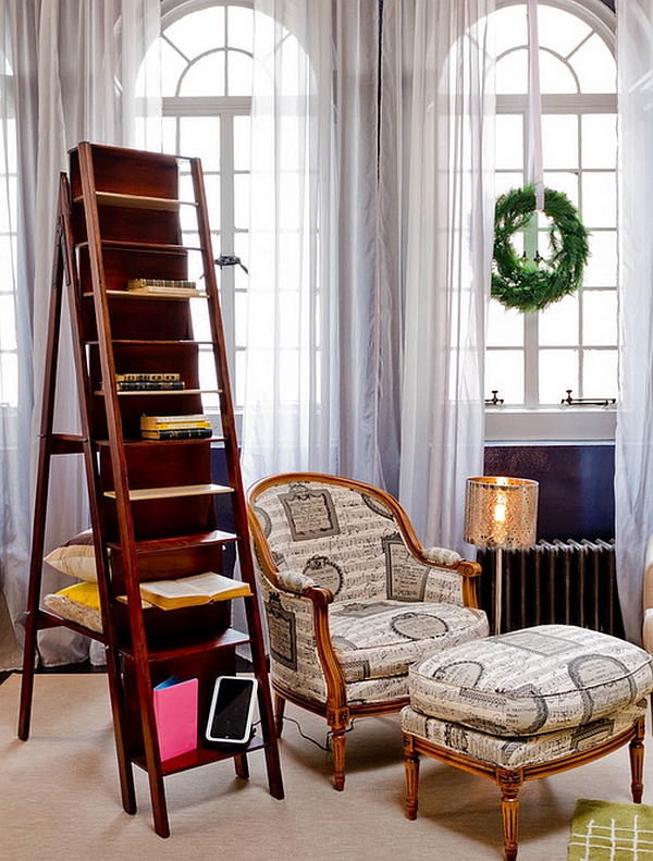 A-ladder-bookcase-to-comeplet-your-reading-nook