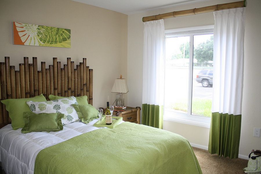 Bamboo-headboard-with-a-matching-curtain-rod-and-beside-table-for-the-tropical-bedroom