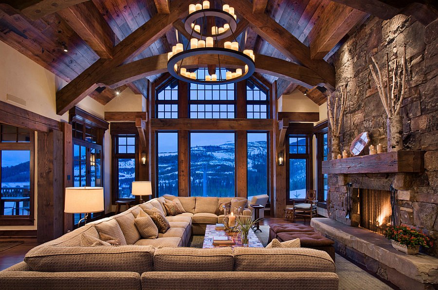 Chalet-style-living-room-has-an-imposing-presence