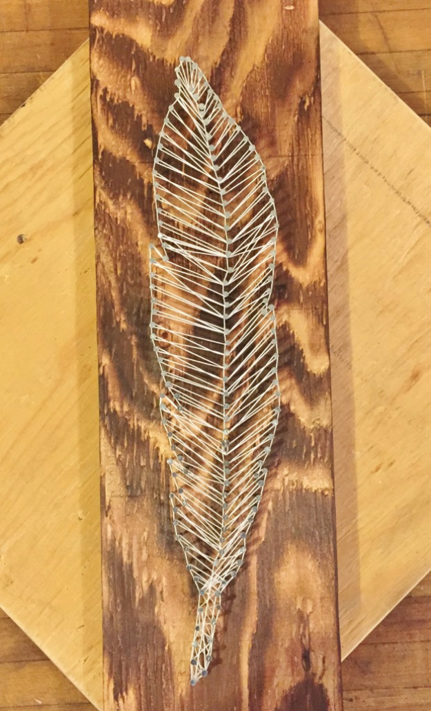 Diy-feather-string-art