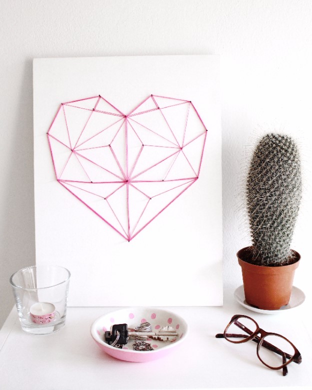 Diy-geometric-string-heart