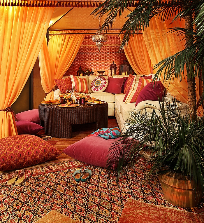 Give-your-living-room-an-authentic-moroccan-look-with-rugs-floor-pillows-and-moroccan-prints