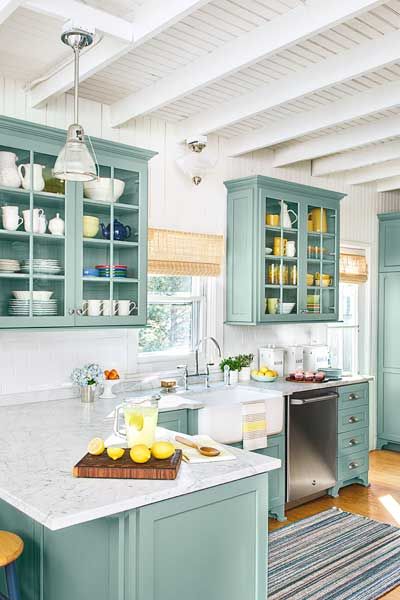 Green-blue-kitchen-cabinets