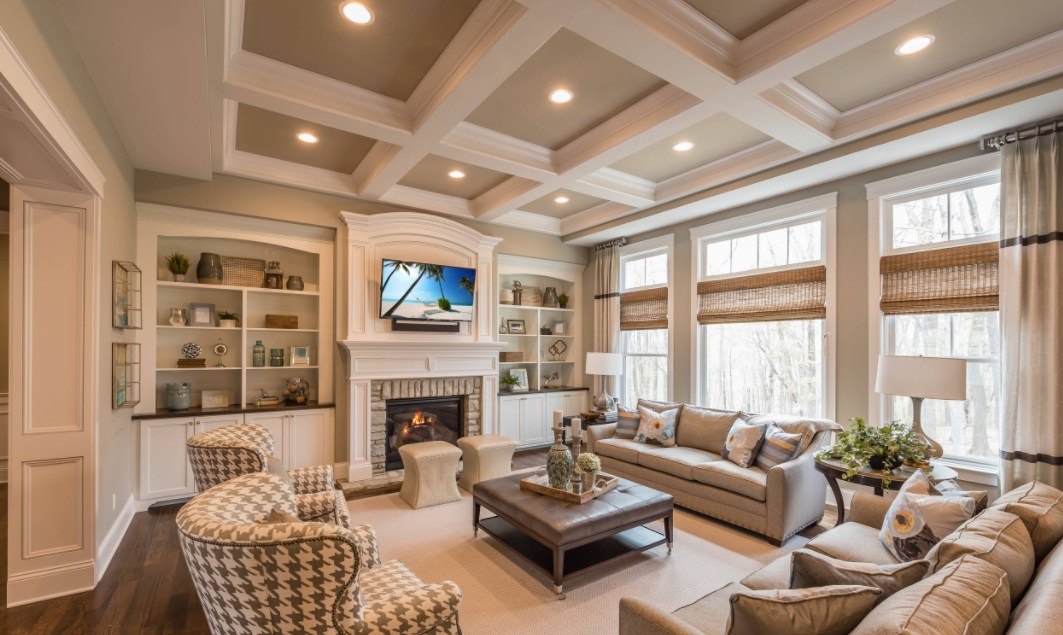 Living-room-decor-with-rattan-curtains