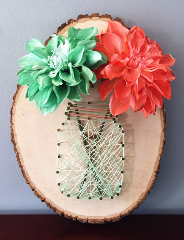 Mason-jar-string-art