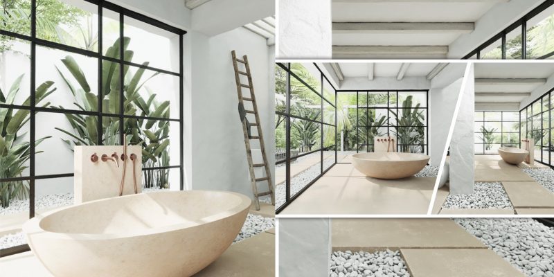 Vast bathroom design with naturally inspired adventure for a serenity atmosphere fi