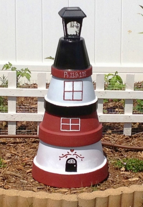 Diy-clay-pot-lighthouse-painted-solar-light