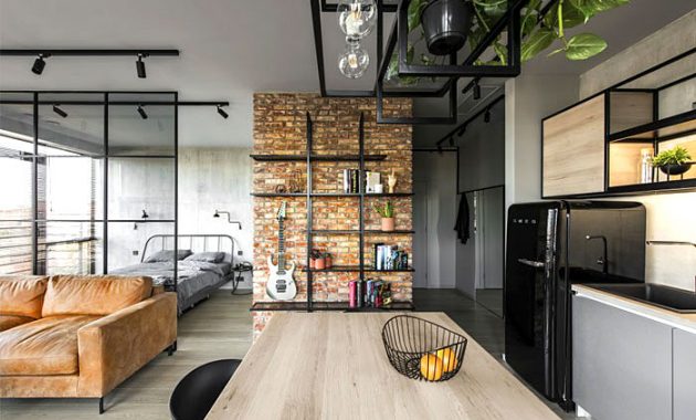 Modern-studio-apartment-interior-design-ideas-hang-things
