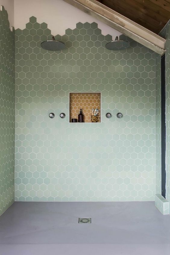 3-31-green-shower-hexagonal-tiles-towards-the-ceiling