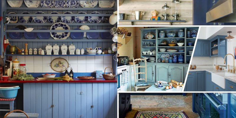 Gorgeous blue color plate racks ideas that give you a calming and noble feeling 1