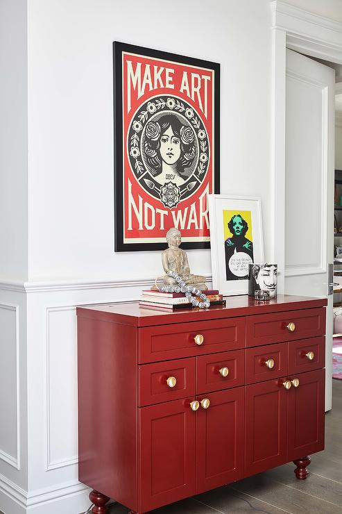 Blood-red-foyer-cabinet