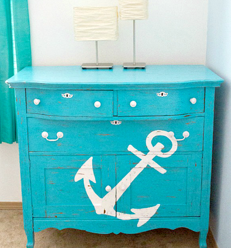 Blue-painted-dresser
