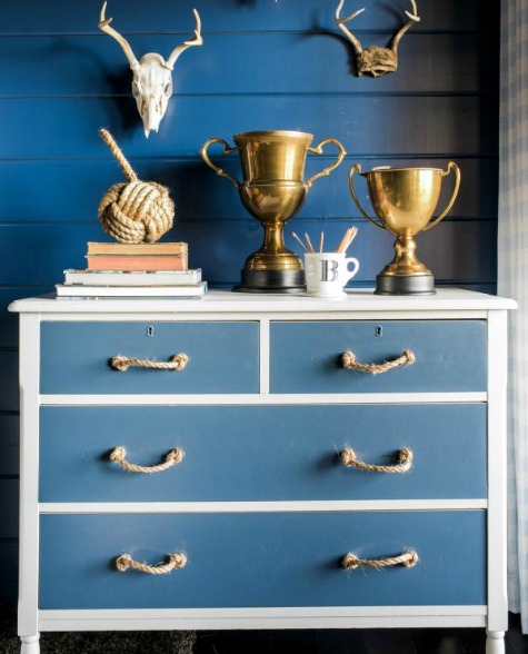 Blue-painted-nautical-dresser