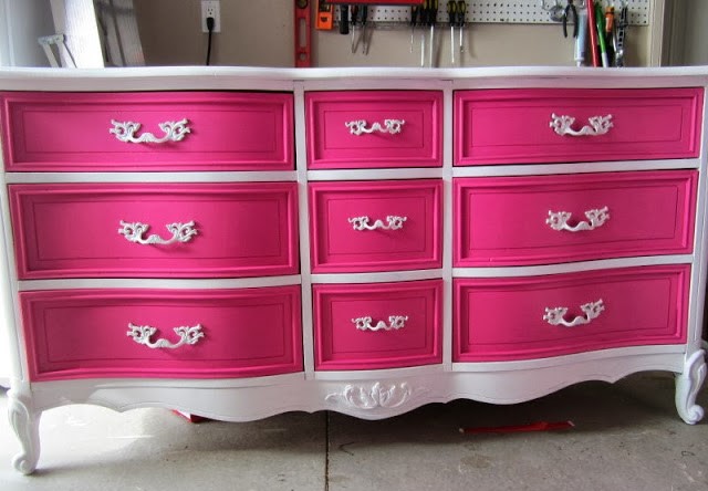 Pink-and-white-dresser