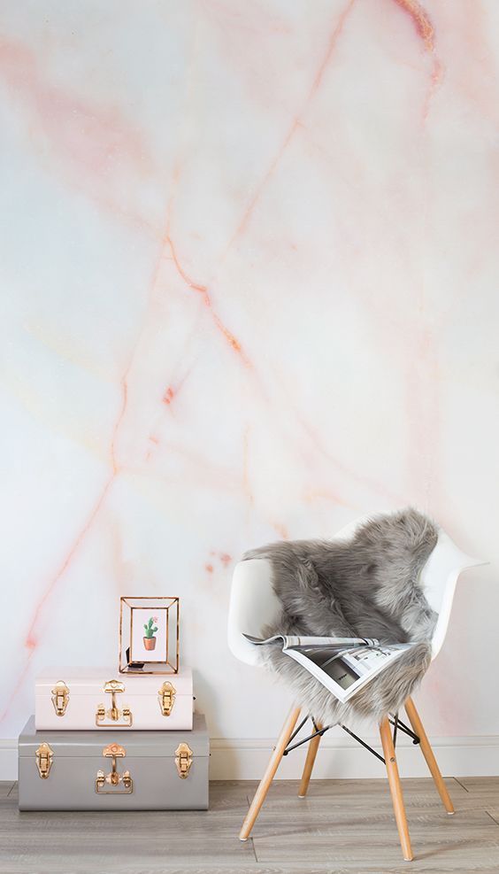 02-coral-marble-wall-mural-is-a-great-idea-to-make-a-plain-wall-stunning-and-trendy