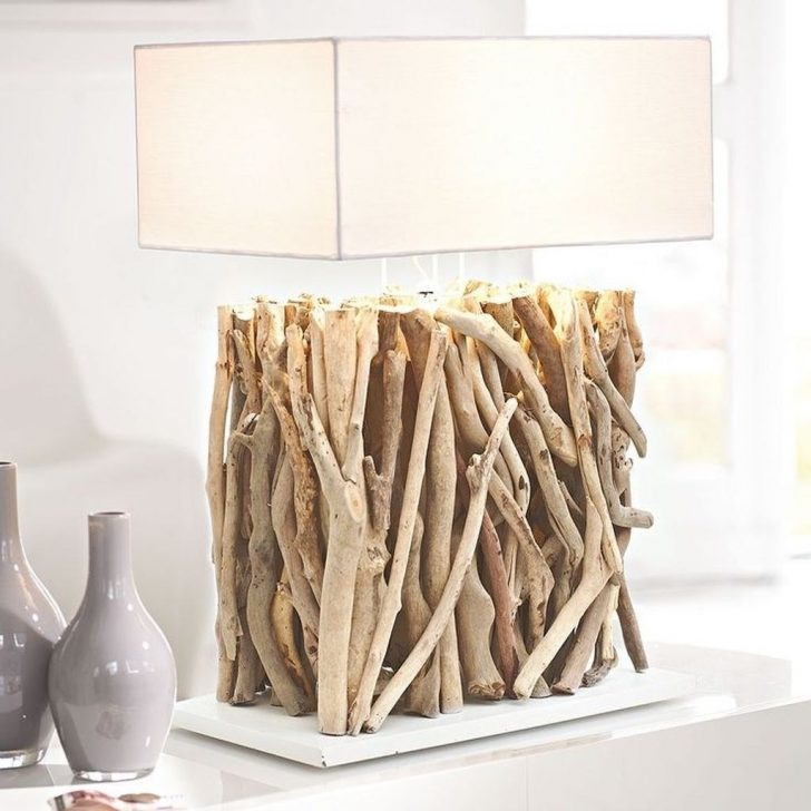 1-a-table-lamp-with-a-driftwood-base-and-an-elegant-square-lampshade-is-a-very-contrasting-and-cool-combo